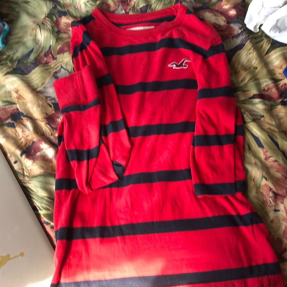 Hollister black and red striped